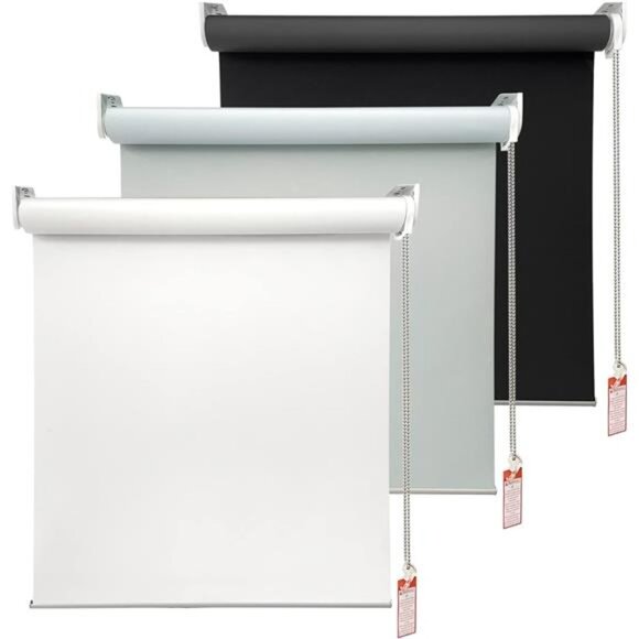 100% Blackout Roller Window Shades, Window Blinds with Thermal Insulated - Picture 1 of 7